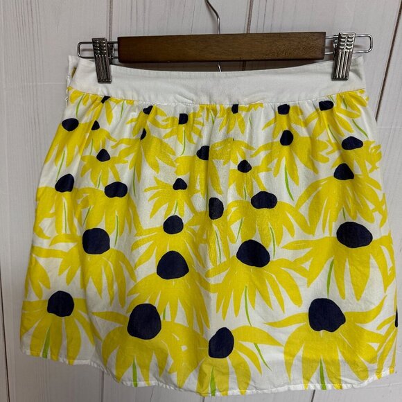 Lilly Pulitzer Erin Skirt Yellow Sunflower Print Size 00, EUC - Picture 5 of 10